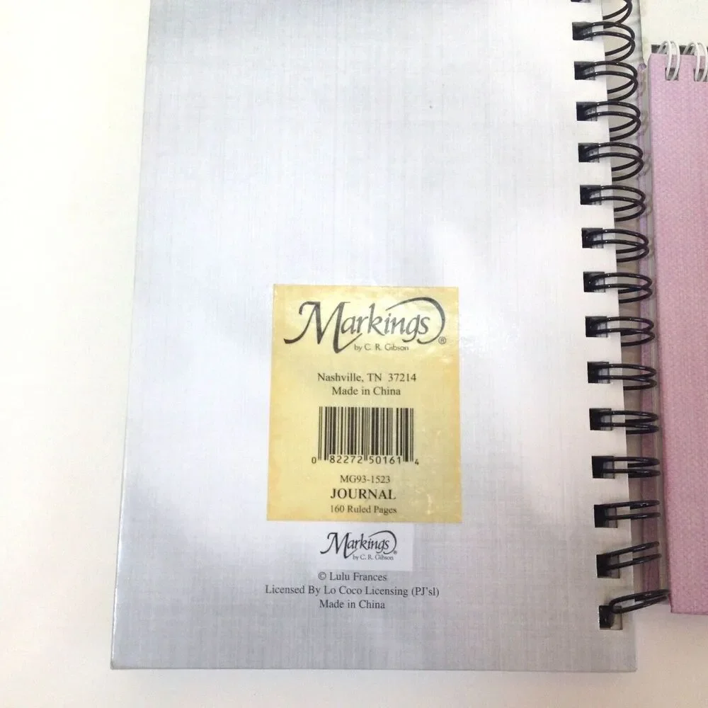 2 Nice Floral Blank Note Pads Spiral Markings By CR Gibson & BT Paper